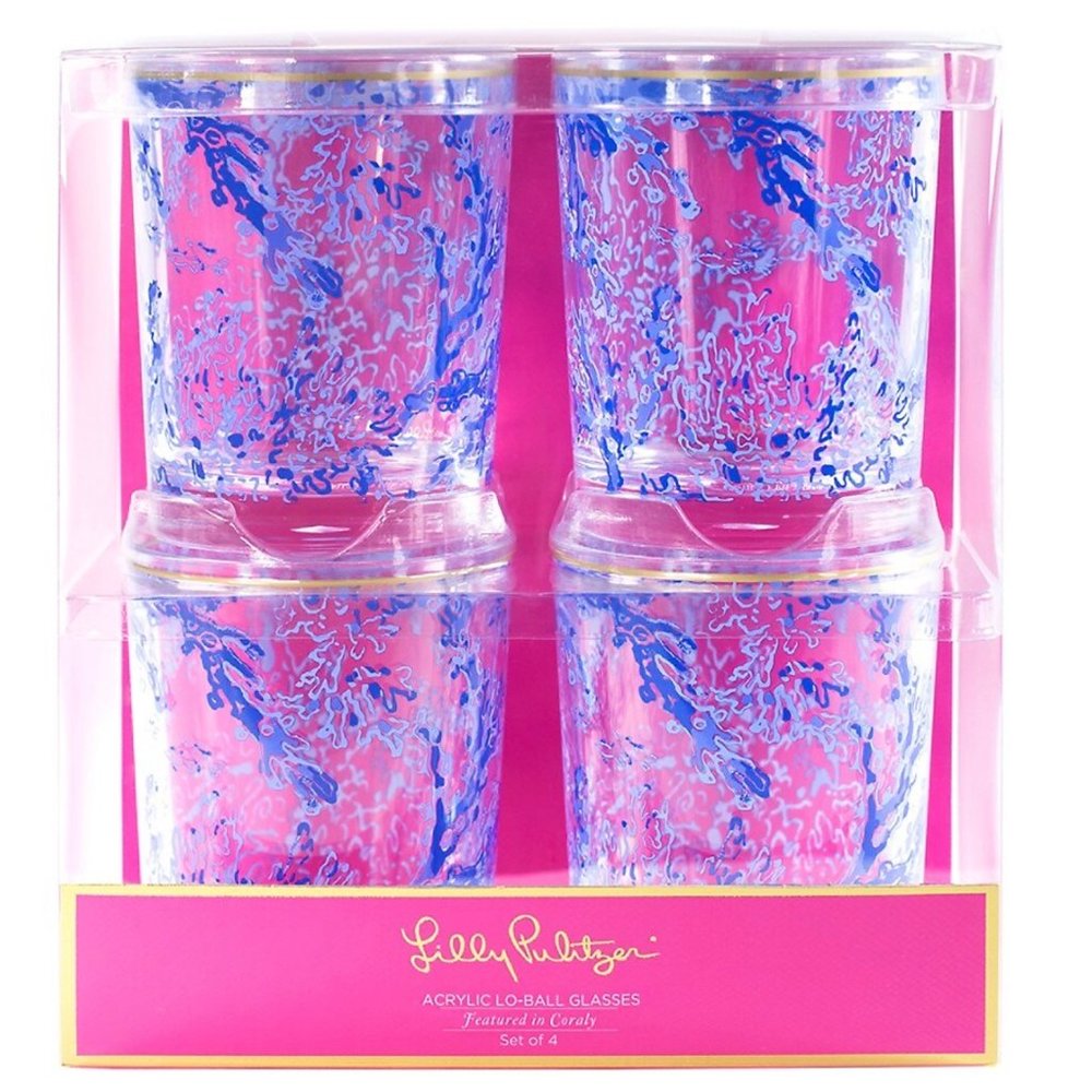 Lilly Pulitzer Set of 4 Outdoor Cups